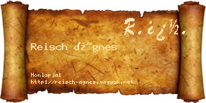 Reisch Ágnes névjegykártya